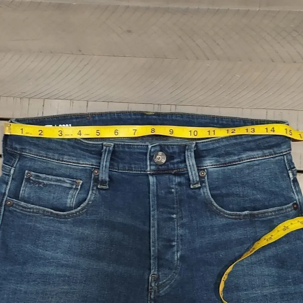 G-Star Raw 3301 Slim Buttonfly Jeans Sz 29